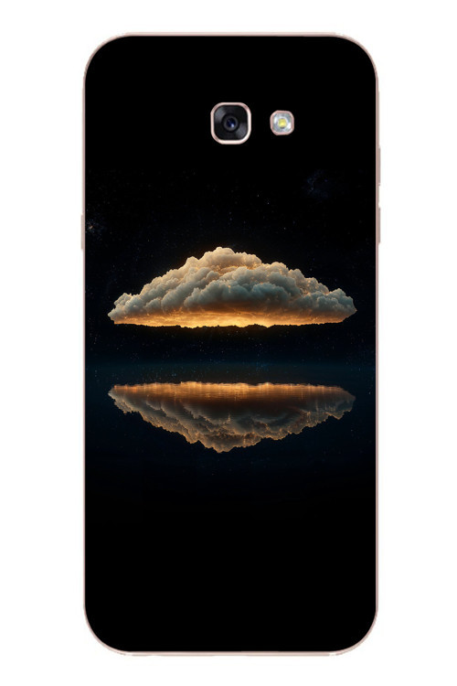 Samsung Galaxy A7 (2017) Uyumlu Bulut Yansıması Baskılı Silikon Kılıf