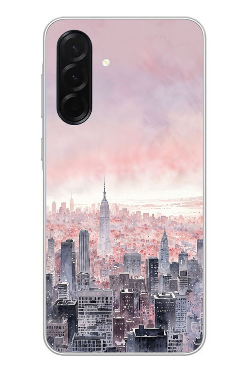 Samsung Galaxy A36 Uyumlu Gökdelenler Baskılı Silikon Kılıf