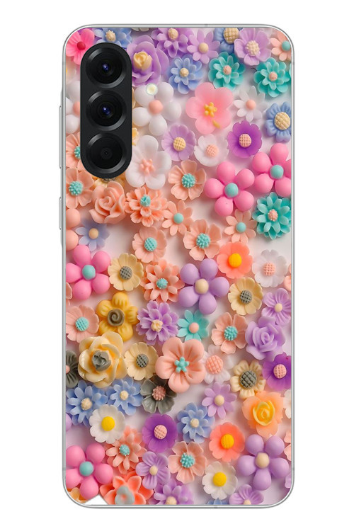 Samsung Galaxy A56 Uyumlu Çiçek Bükleleri Baskılı Silikon Kılıf