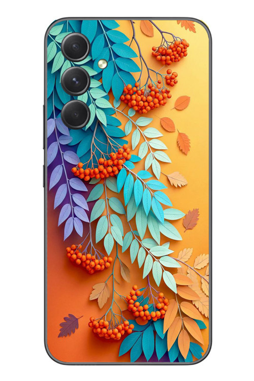 Samsung Galaxy A54 Uyumlu Pastoral Çicekler Baskılı Silikon Kılıf
