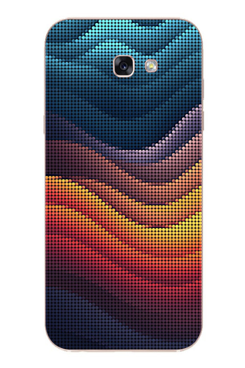 Samsung Galaxy A7 (2017) Uyumlu Noktalı Renkler Baskılı Silikon Kılıf