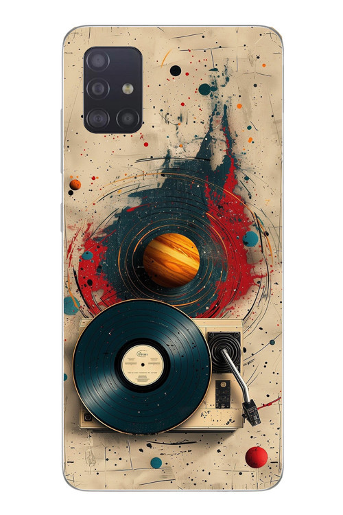Samsung Galaxy A51 Uyumlu Plak Gezegeni Baskılı Silikon Kılıf