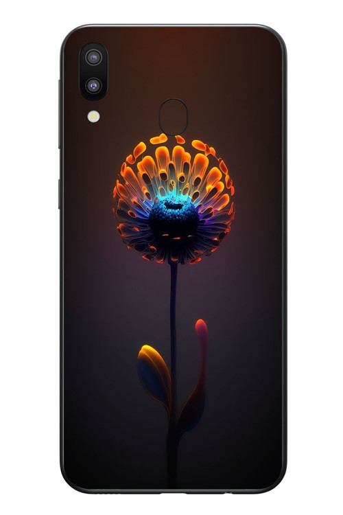 Samsung Galaxy M20 Uyumlu Büyülü Çiçek Baskılı Silikon Kılıf