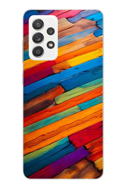 Samsung Galaxy A52 Uyumlu Renk Geçişleri Baskılı Silikon Kılıf