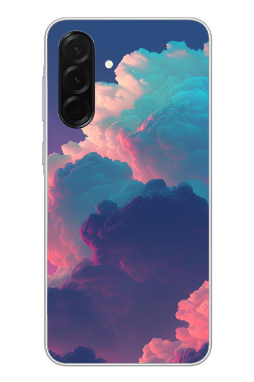 Samsung Galaxy A36 Uyumlu Renkli Doğal Bulutlar Baskılı Silikon Kılıf