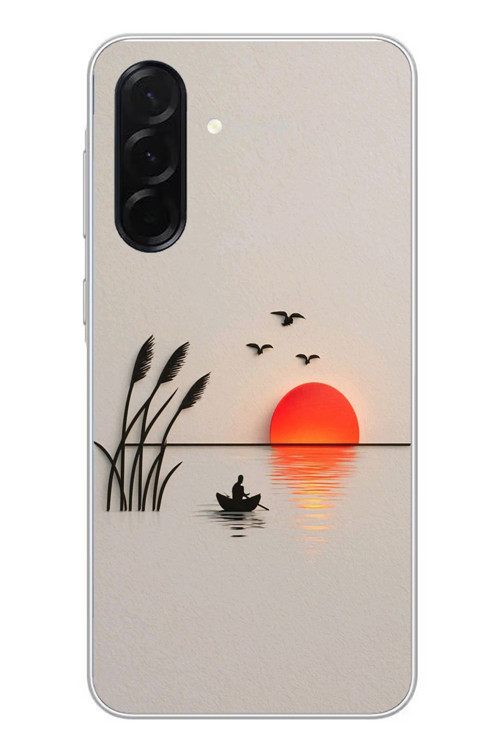 Samsung Galaxy A36 Uyumlu Gün Batımı Çizim Baskılı Silikon Kılıf