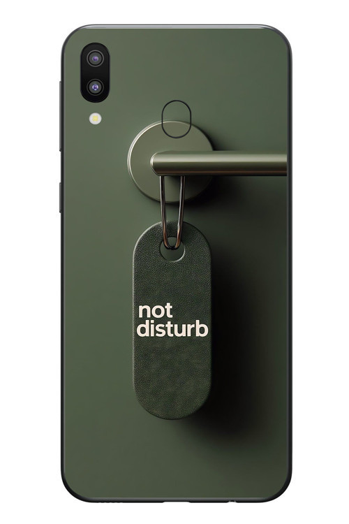 Samsung Galaxy M20 Uyumlu Not Disturb Baskılı Silikon Kılıf
