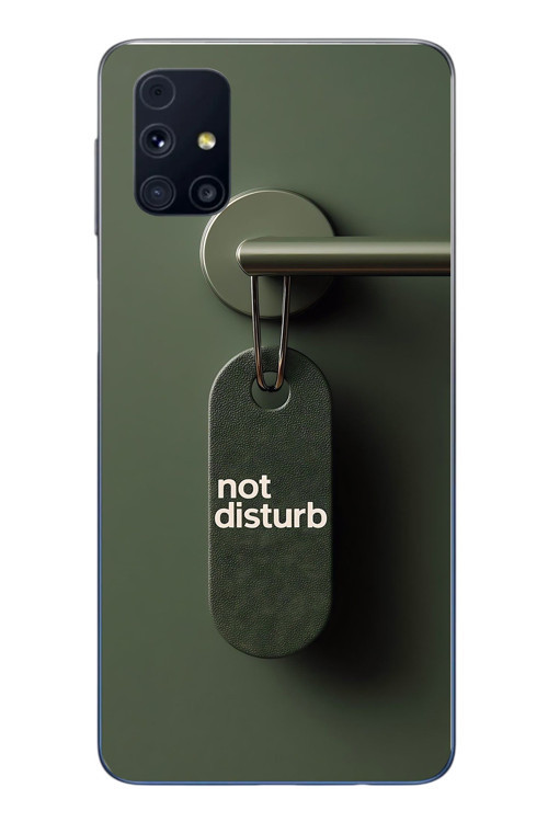 Samsung Galaxy M31s Uyumlu Not Disturb Baskılı Silikon Kılıf