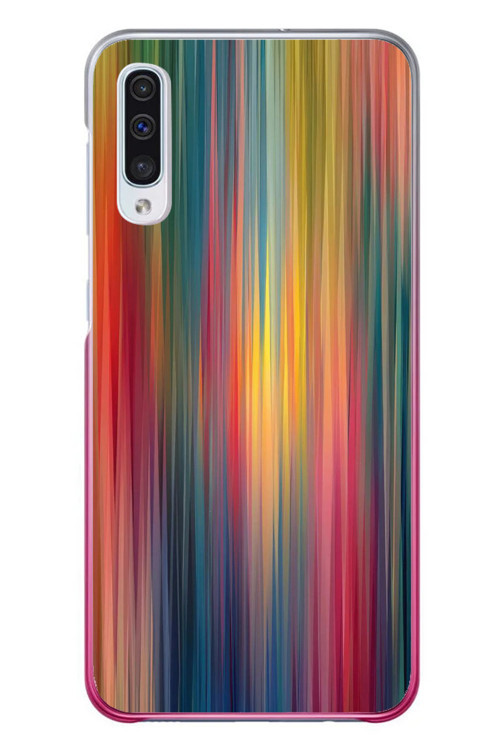 Samsung Galaxy A50 Uyumlu Gökkuşağı Karışımı Baskılı Silikon Kılıf