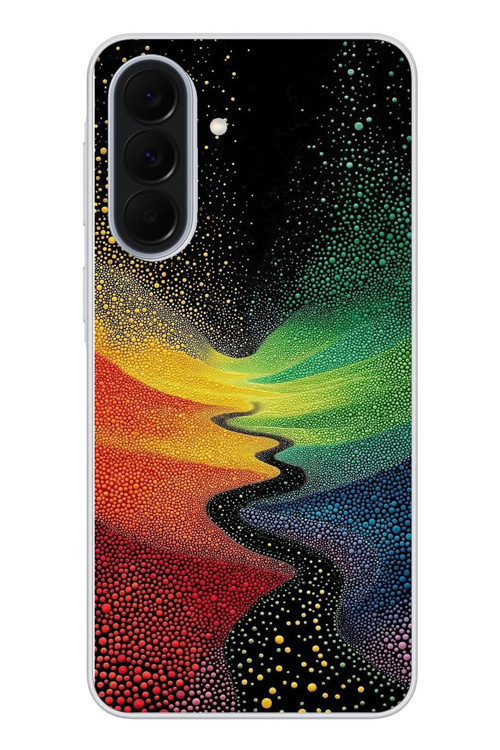 Samsung Galaxy A37 Uyumlu Renkli Yollar Baskılı Silikon Kılıf