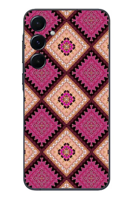 Samsung Galaxy A55 Uyumlu Pembe Yavrusu Motifleri Baskılı Silikon Kılıf