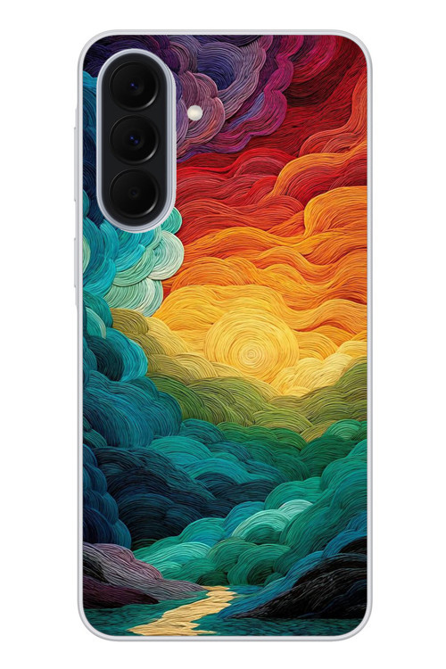 Samsung Galaxy A37 Uyumlu Gün Doğumu ve Batımı Baskılı Silikon Kılıf