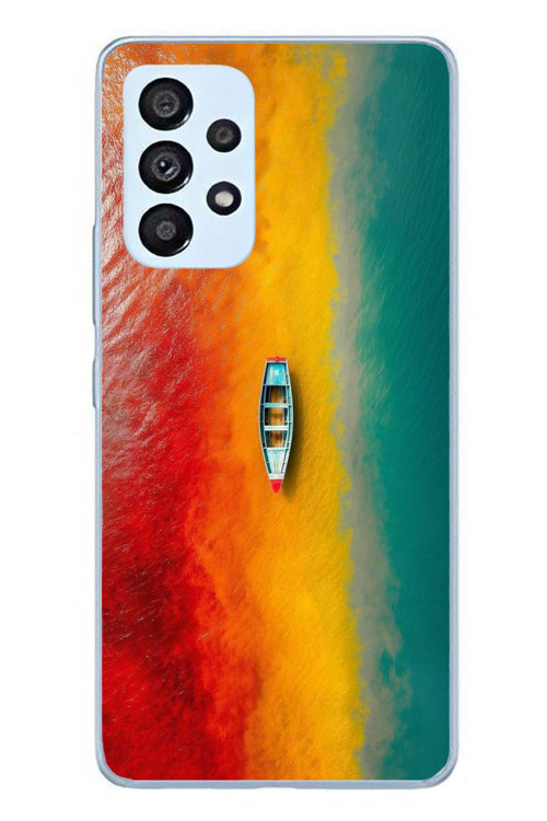 Samsung Galaxy A53 Uyumlu Rengarenk Tekne Baskılı Silikon Kılıf