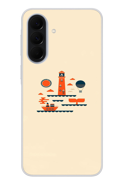 Samsung Galaxy A37 Uyumlu Sade Tatil Baskılı Silikon Kılıf