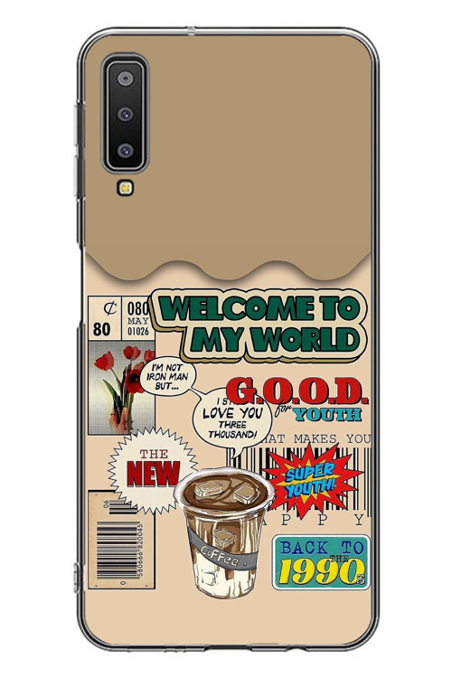 Samsung Galaxy A7 2018 Uyumlu Doksanlar Gençliği Baskılı Silikon Kılıf