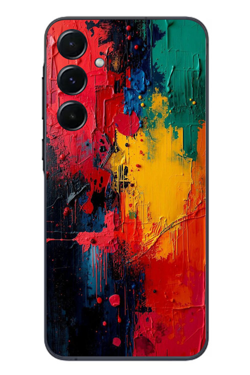 Samsung Galaxy A55 Uyumlu Renklerin Dansı Baskılı Silikon Kılıf