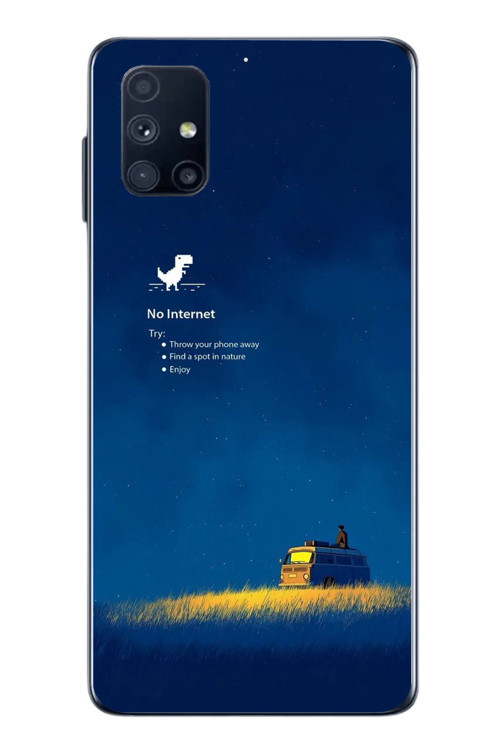 Samsung Galaxy M51 Uyumlu İnternet Yok Baskılı Silikon Kılıf