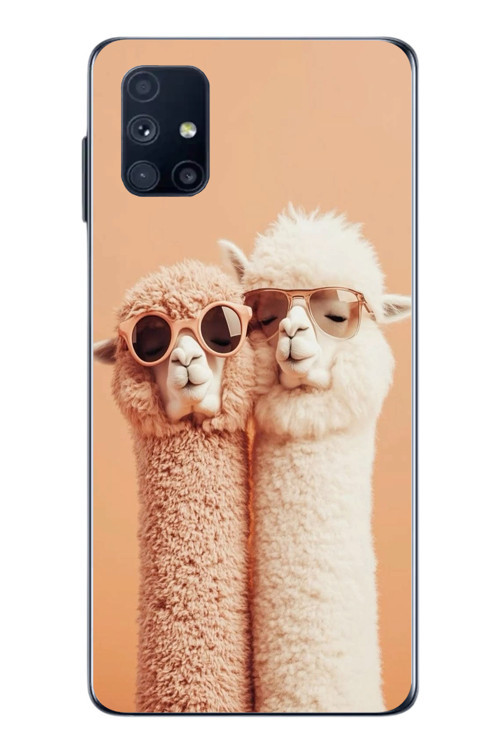 Samsung Galaxy M51 Uyumlu Sevgili Lamalar Baskılı Silikon Kılıf