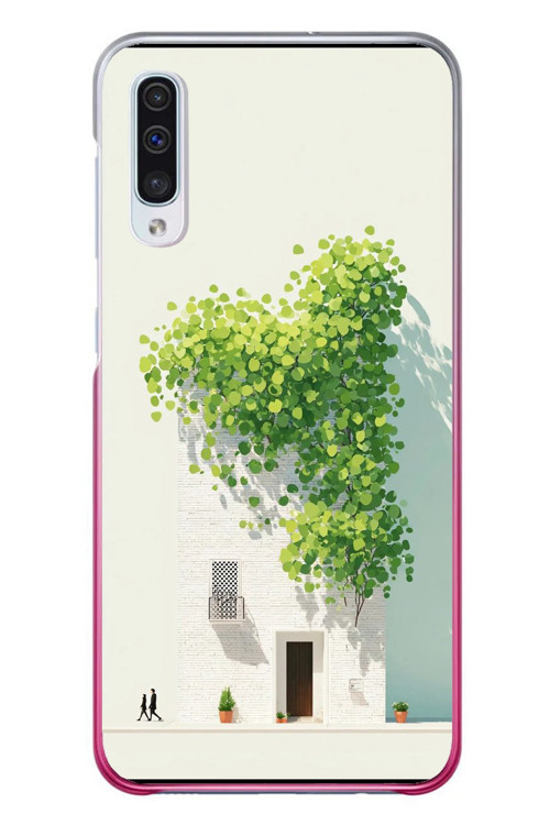 Samsung Galaxy A50 Uyumlu Sarmaşıklı Ev Baskılı Silikon Kılıf