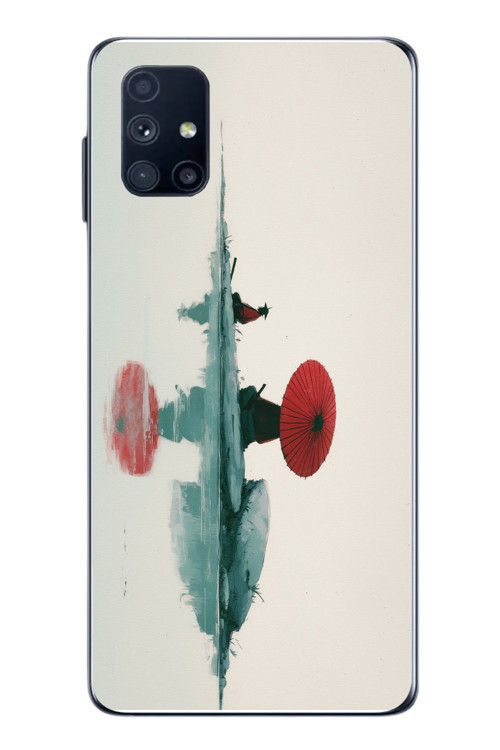 Samsung Galaxy M51 Uyumlu Japon Şemsiyesi Baskılı Silikon Kılıf