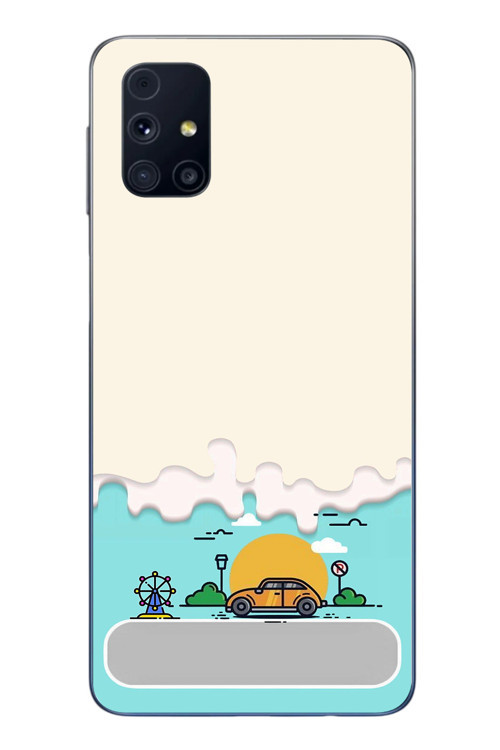 Samsung Galaxy M31s Uyumlu Tatil Yolu Baskılı Silikon Kılıf
