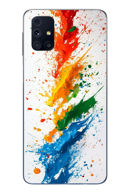 Samsung Galaxy M31s Uyumlu Renk Skalası Baskılı Silikon Kılıf