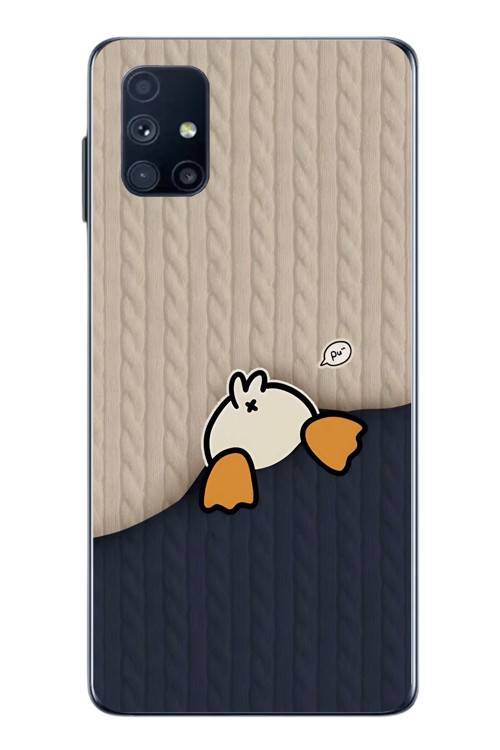 Samsung Galaxy M51 Uyumlu Şaşkın Ördek Baskılı Silikon Kılıf