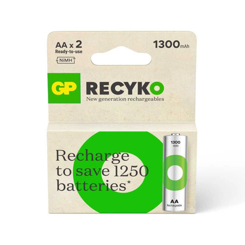 Recyko 1300 mAh 2'li Şarjlı AA Kalem Pil