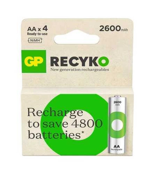 Recyko 2700 Seri 2600 mAh Şarjlı AA Kalem Pil 4'lü