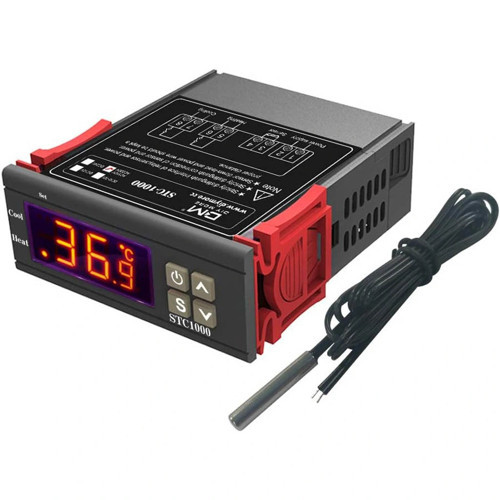 STC-1000 220V LCD Ekranlı Problu Termostat Dijital Sıcaklık Kontrol Cihazı