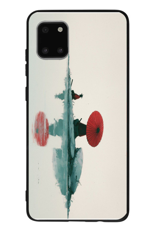 Samsung Galaxy Note 10 Lite Uyumlu Japon Şemsiyesi Baskılı Silikon Kılıf