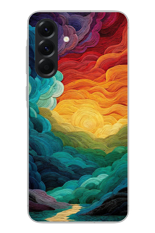 Samsung Galaxy A56 Uyumlu Gün Doğumu ve Batımı Baskılı Silikon Kılıf