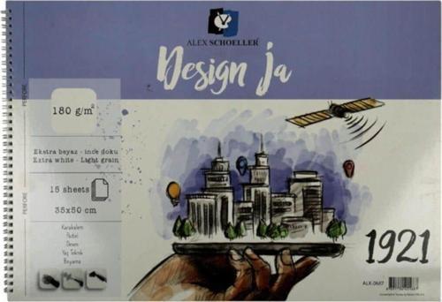 Design Ja 180 gr Ince Dokulu Resim Defteri 35x50 cm 15 Sayfa