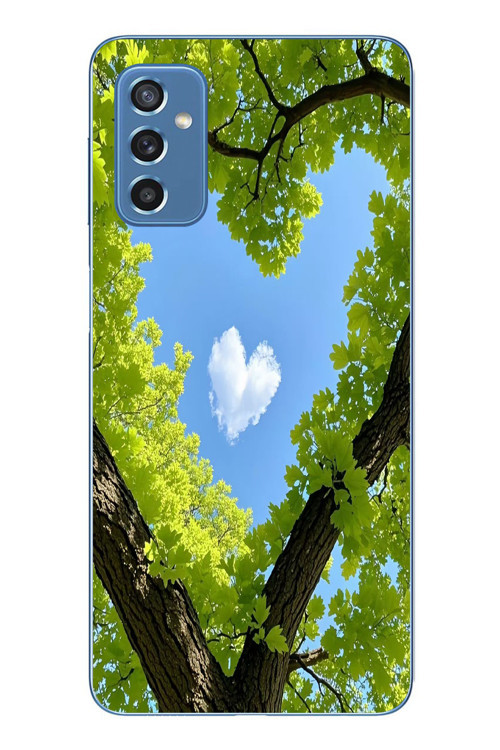 Samsung Galaxy M52 Uyumlu Kalpli Ağaç Baskılı Silikon Kılıf