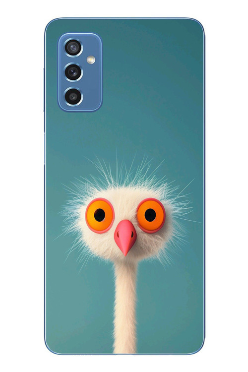 Samsung Galaxy M52 Uyumlu Şaşkın Hayvan Baskılı Silikon Kılıf