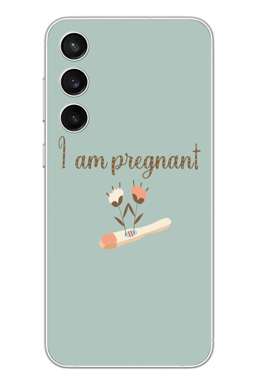 Samsung Galaxy S23 Fe Uyumlu I'm Pregnant Baskılı Silikon Kılıf
