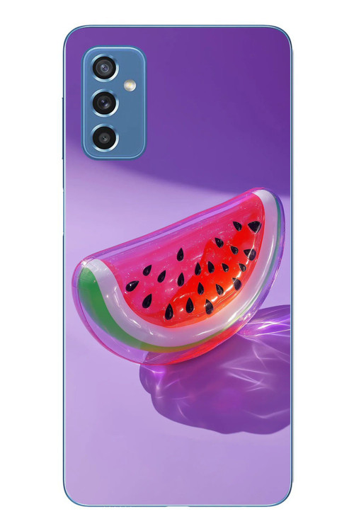 Samsung Galaxy M52 Uyumlu Karpuz Jelibon Baskılı Silikon Kılıf
