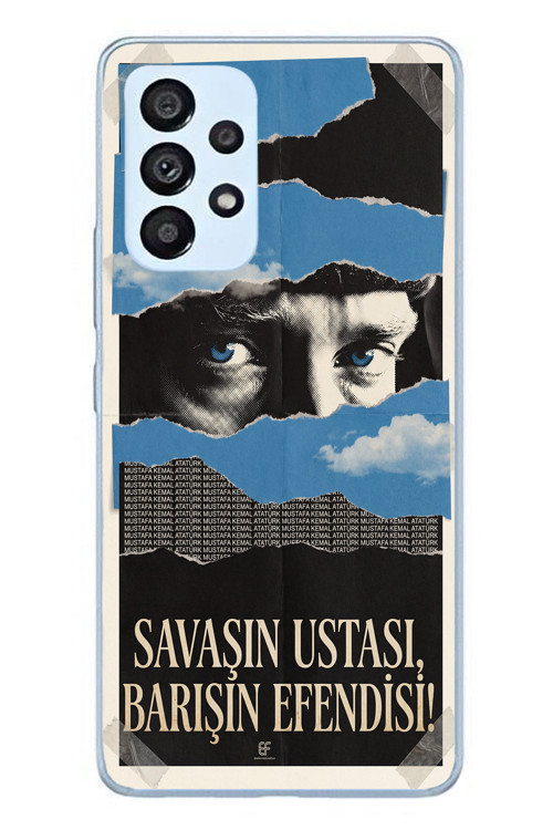 Samsung Galaxy A53 Uyumlu Savaşın Ustası Atatürk Baskılı Silikon Kılıf