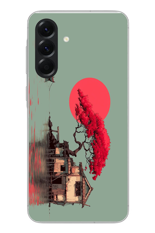 Samsung Galaxy A56 Uyumlu Sahil Evi Baskılı Silikon Kılıf