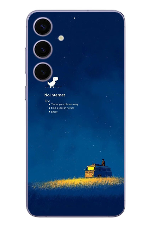 Samsung Galaxy S24 Plus Uyumlu İnternet Yok Baskılı Silikon Kılıf