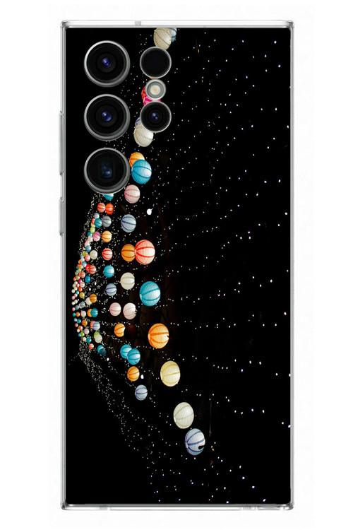Samsung Galaxy S23 Ultra Uyumlu Gezegenlerin Dansı Baskılı Silikon Kılıf