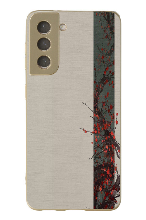 Samsung Galaxy S21 FE Uyumlu Sade Sonbahar Sarmaşık Baskılı Silikon Kılıf