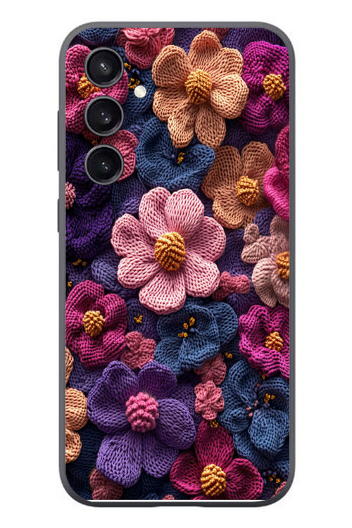 Samsung Galaxy S23 Uyumlu Çiçek Örgüsü Baskılı Silikon Kılıf