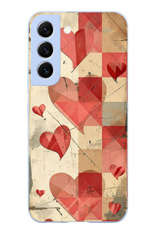 Samsung Galaxy S22 Uyumlu Kalpler Retro Baskılı Silikon Kılıf