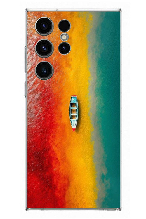 Samsung Galaxy S23 Ultra Uyumlu Rengarenk Tekne Baskılı Silikon Kılıf