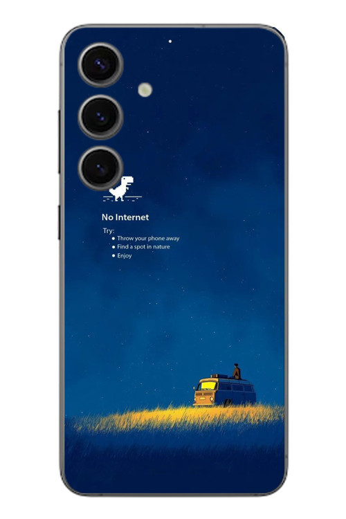 Samsung Galaxy S24 Uyumlu İnternet Yok Baskılı Silikon Kılıf