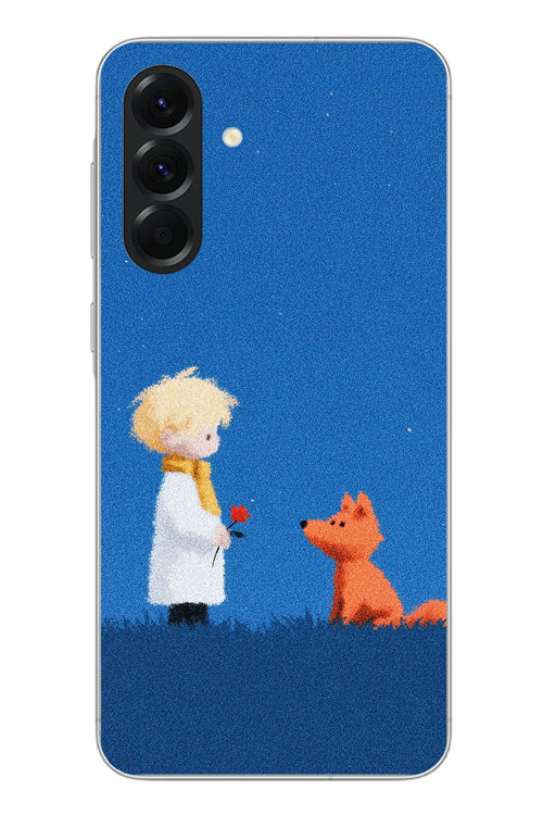 Samsung Galaxy A56 Uyumlu Sarışın Çocuk ve Köpek Baskılı Silikon Kılıf