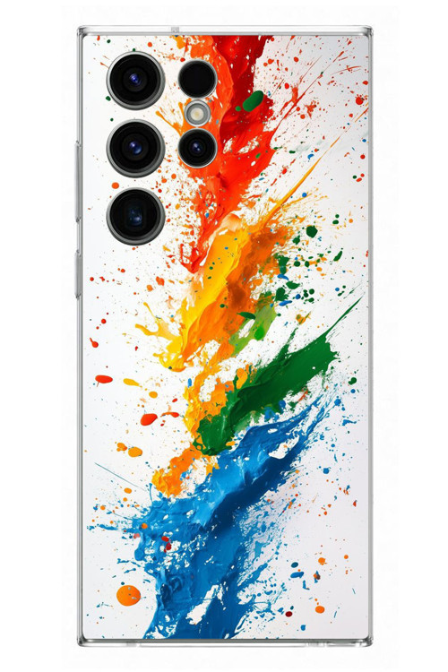 Samsung Galaxy S23 Ultra Uyumlu Renk Skalası Baskılı Silikon Kılıf