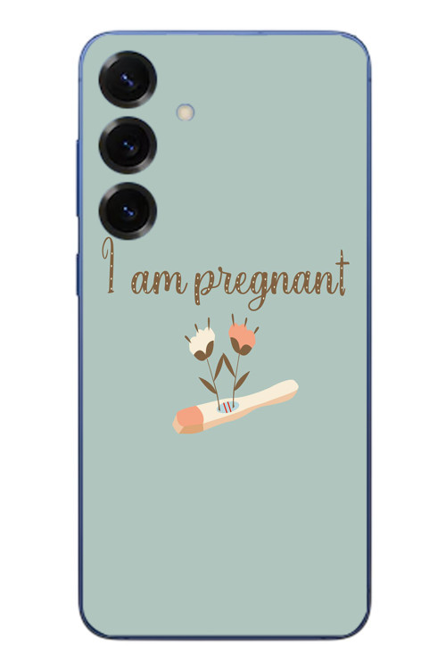 Samsung Galaxy S25 Plus Uyumlu I'm Pregnant Baskılı Silikon Kılıf