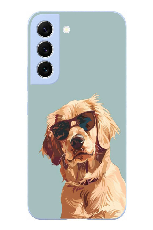 Samsung Galaxy S22 Uyumlu Karizmatik Köpek Baskılı Silikon Kılıf